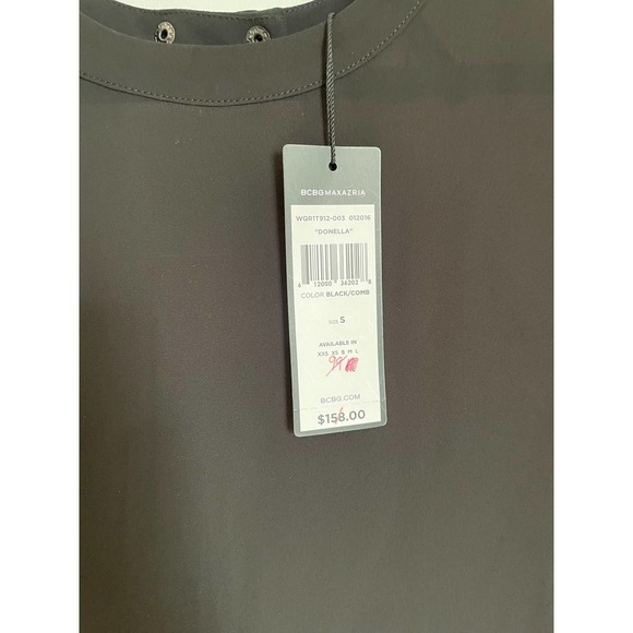 NWT BCBG Maxazria Womens Donella Wrap-Back Color-Block Top Size S - Picture 7 of 12